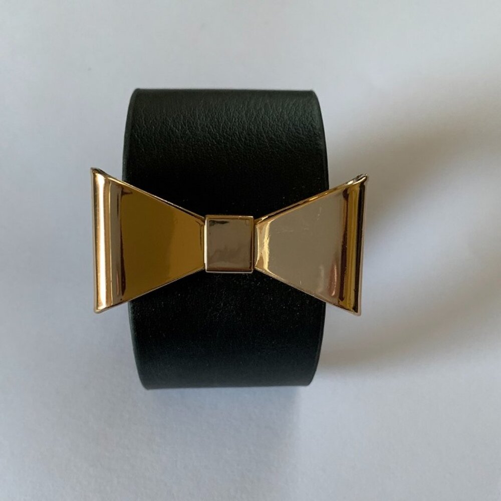 Black And Gold Bow Cuff Bracelet